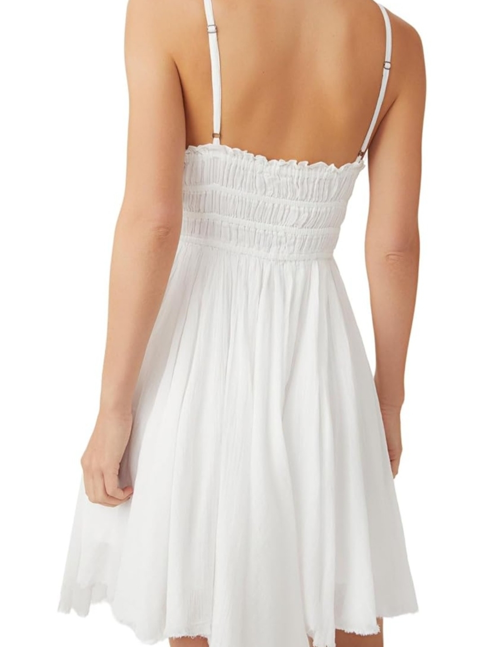 NWT Free People FP One Delia Slip Dress Women's Large Ivory V-Neck Boho Fairy - Picture 2 of 14